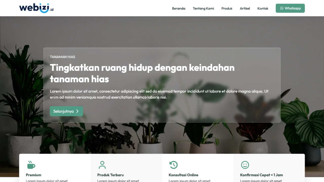 Creating Harmony through Plants - Webizi