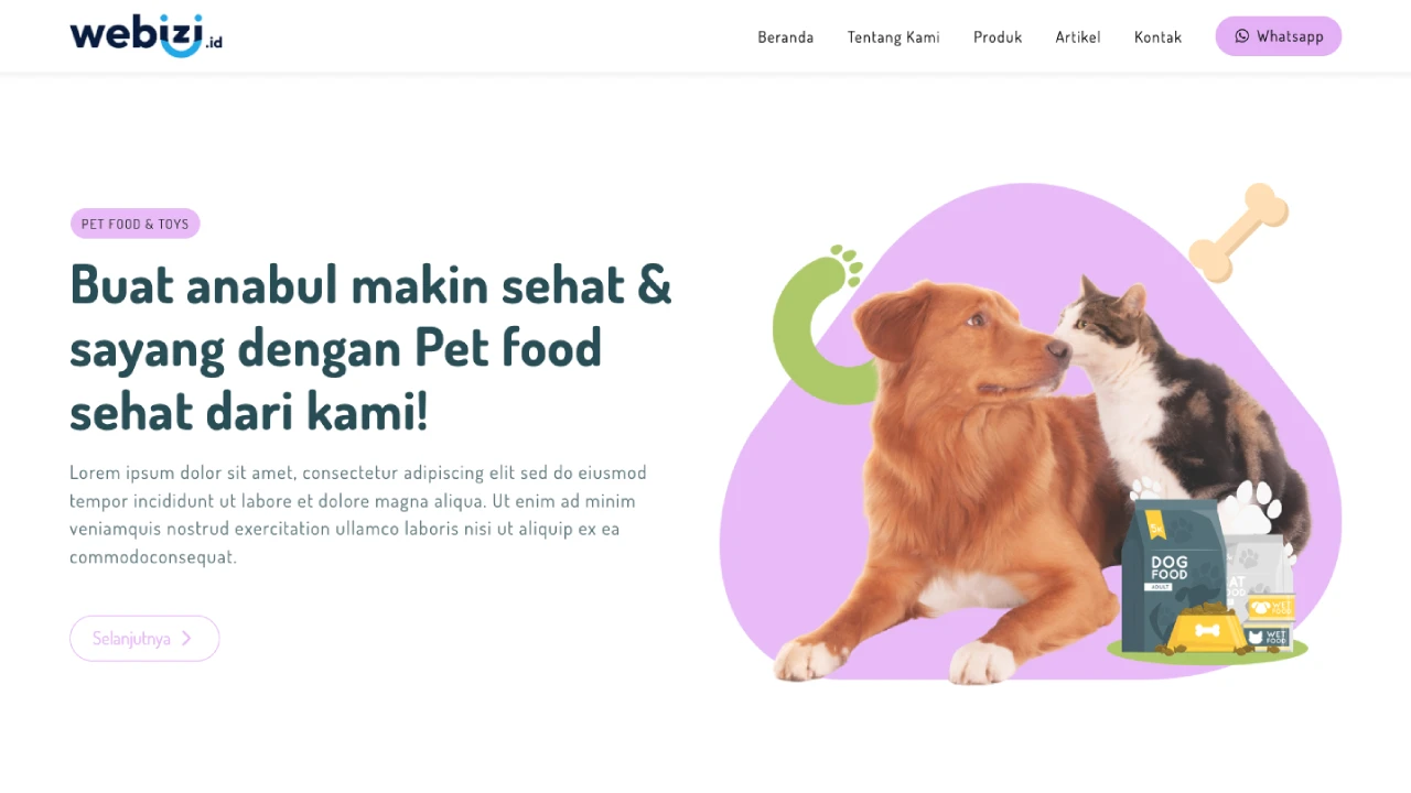 Stylish Pet Shop and Care - Webizi